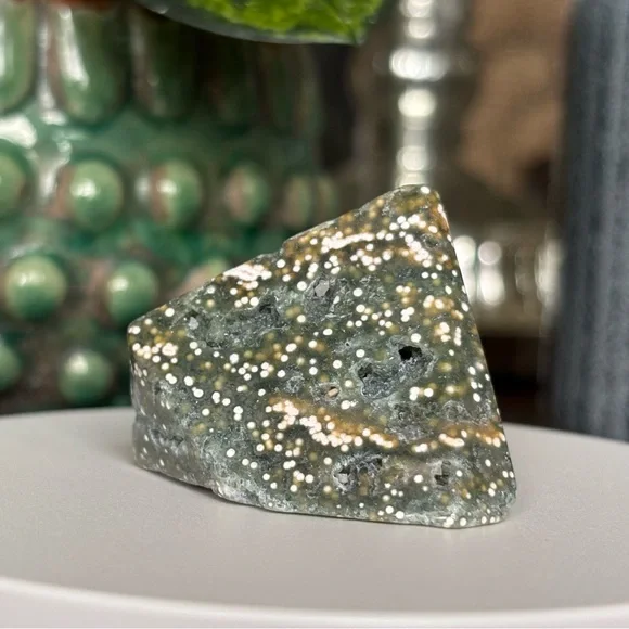 (Orbicular) Ocean Jasper Crystal Freeform OBJ - Picture 17 of 17